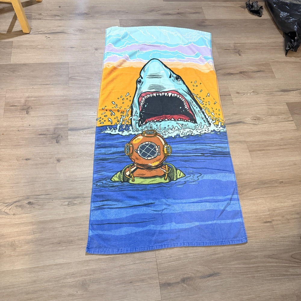 Shark beach towel